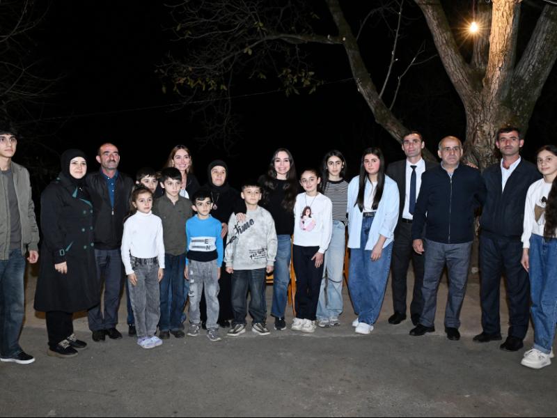 Leyla Əliyeva və Arzu Əliyeva Astarada Pəncəli Teymurovun ailəsini ziyarət ediblər