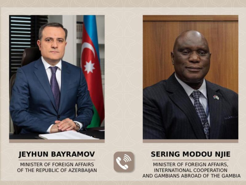Azərbaycan və Qambiya arasında ikitərəfli və çoxtərəfli əməkdaşlıq məsələləri ətrafında fikir mübadiləsi aparılıb