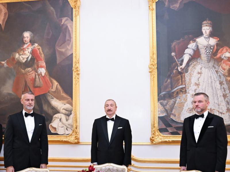 Bratislavada Prezident İlham Əliyevin şərəfinə rəsmi ziyafət verilib