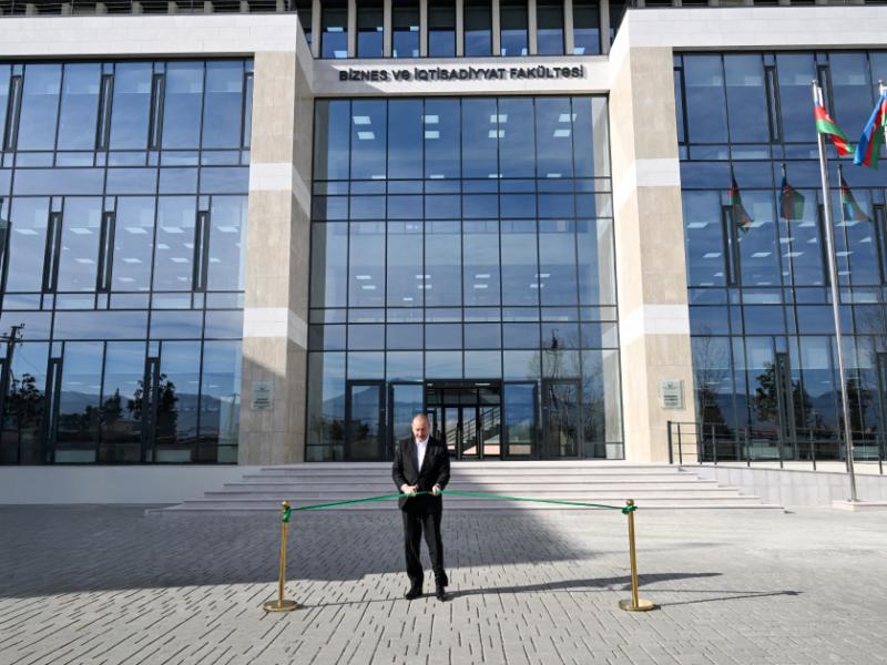 President Ilham Aliyev attended inauguration of Faculty of Business and Economics building at Garabagh University