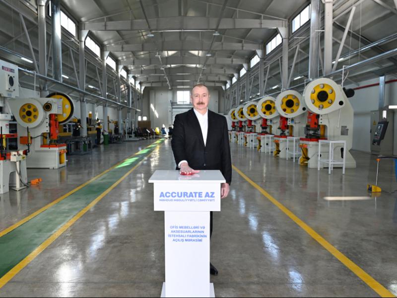 Xocalının Ballıca kəndində ofis mebelləri və mebel aksesuarlarının istehsalı müəssisəsi açılıb