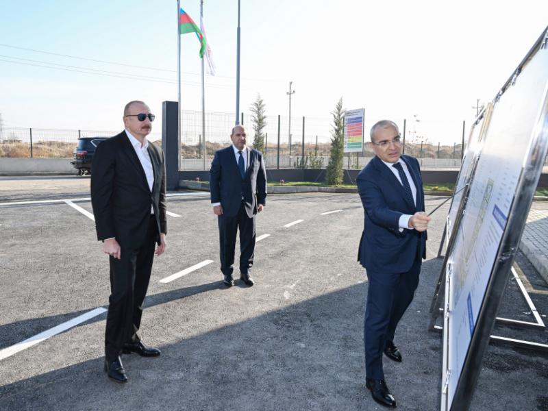 Prezident İlham Əliyev Ağdamda metal elektrik dirəklərinin istehsalı müəssisəsinin açılışında iştirak edib