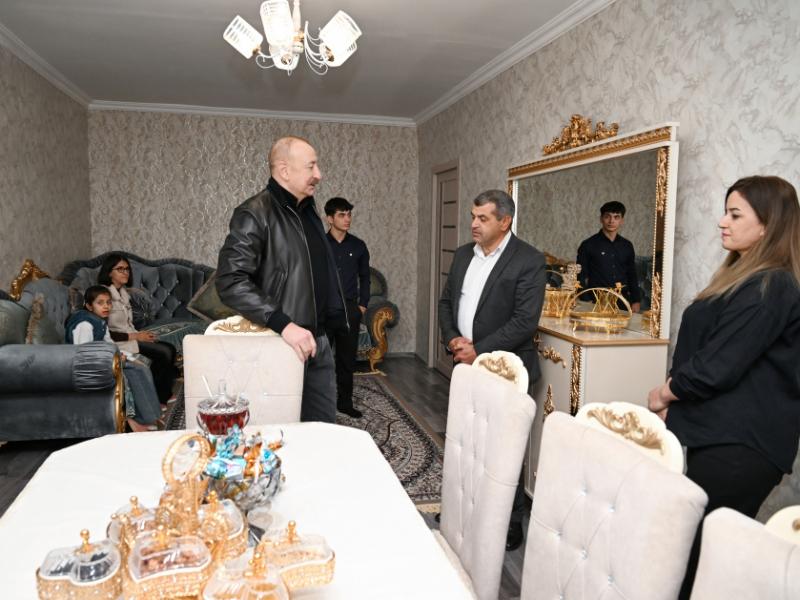 Prezident İlham Əliyev Ağdərə rayonunun Aşağı Oratağ kəndində görülmüş işlərlə tanış olub 