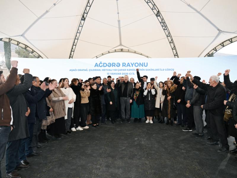 President Ilham Aliyev met with residents of Ashaghi Oratagh, Childiran, Heyvali, and Chapar villages in Aghdara