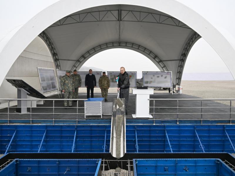 President Ilham Aliyev laid foundation stone for Special Operations Center in Aghdara district