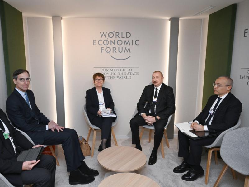 Президент Ильхам Алиев встретился в Давосе с президентом Европейского банка реконструкции и развития