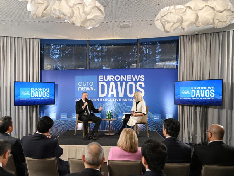 President Ilham Aliyev attended “Azerbaijan Executive Breakfast” event in Davos