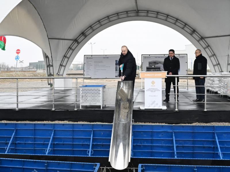 President Ilham Aliyev laid foundation stone for polypropylene and laminated bag production facility in Sumgayit Industrial Park