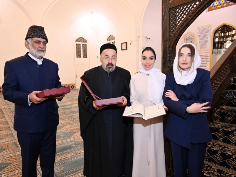 Leyla Aliyeva and Alena Aliyeva visit Shah Abbas Mosque in Ganja