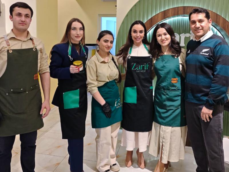 Leyla Aliyeva and Alena Aliyeva visit female entrepreneur’s healthy food brand in Ganja
