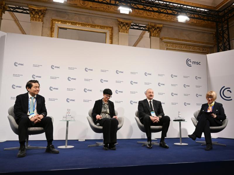 President Ilham Aliyev participated in panel discussion in Munich