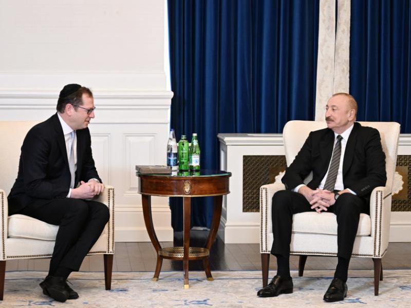 President Ilham Aliyev met with CEO of American Israel Public Affairs Committee and other senior staff in Washington