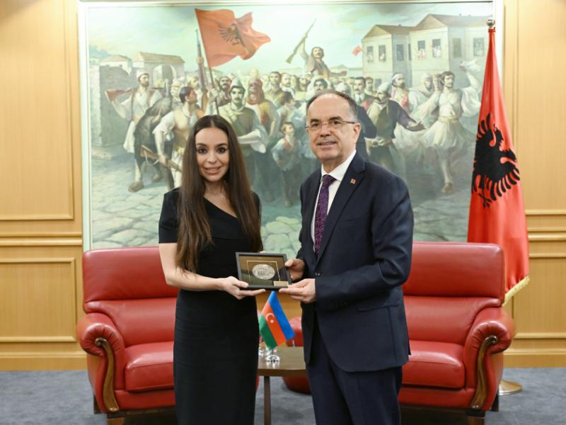 Лейла Алиева встретилась в Тиране с Президентом Албании Байрамом Бегаем