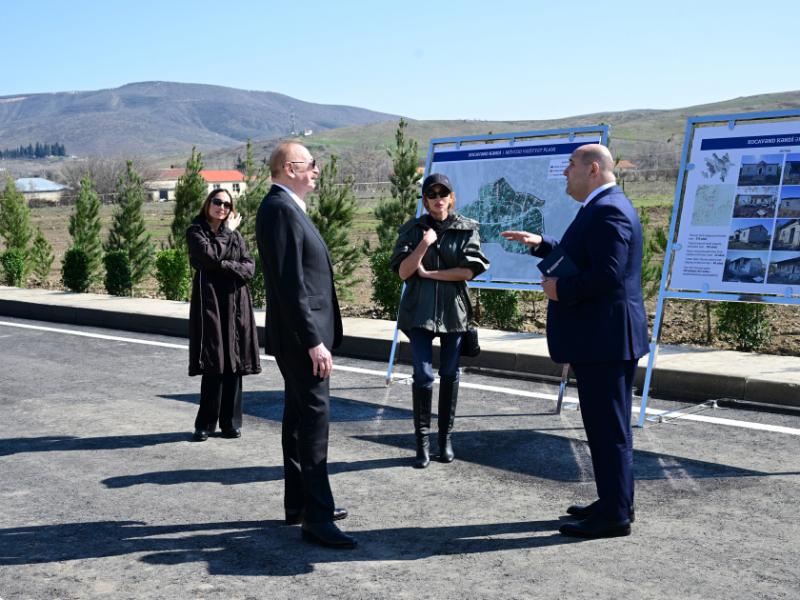 President Ilham Aliyev inspected reconstruction progress in Khojavend village