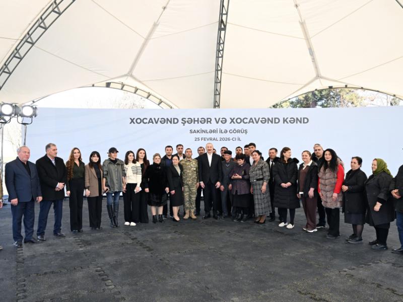 President Ilham Aliyev met with residents of Khojavend town and Khojavend village