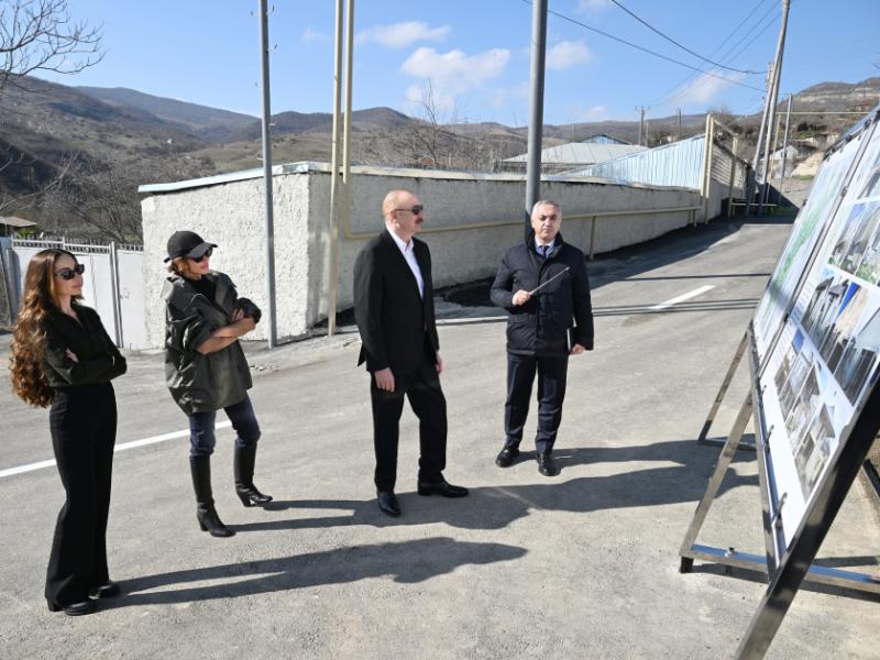 President Ilham Aliyev inspected reconstruction progress in Khanabad village of Khojaly district