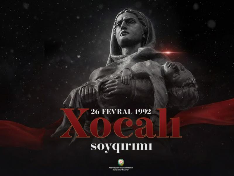 Azerbaijan's Foreign Ministry issues statement on 34th anniversary of Khojaly genocide