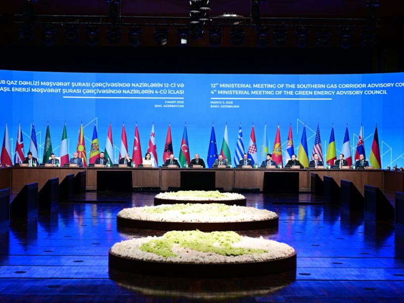 President Ilham Aliyev attends 12th Southern Gas Corridor Advisory Council Ministerial Meeting and 4th Green Energy Advisory Council Ministerial Meeting