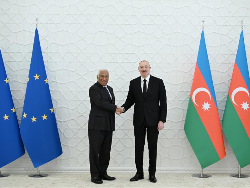 One-on-one meeting between President Ilham Aliyev and President of the European Council starts