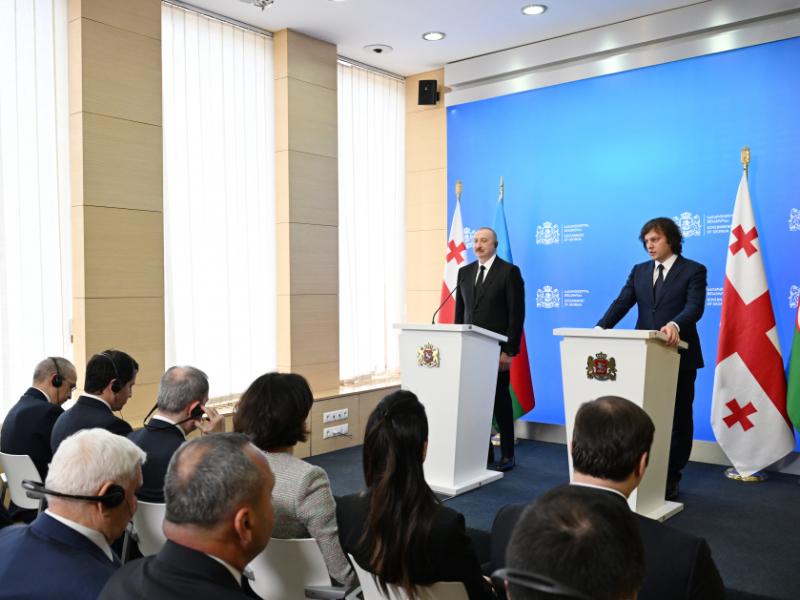 President of Azerbaijan and Prime Minister of Georgia delivered press statements 