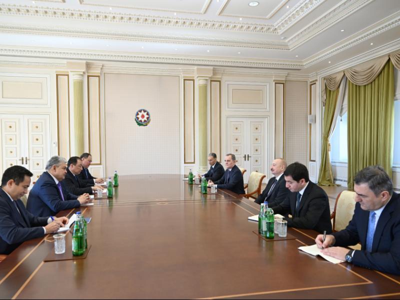 President of Azerbaijan Ilham Aliyev received Ministers of Foreign Affairs and Transport of Kazakhstan