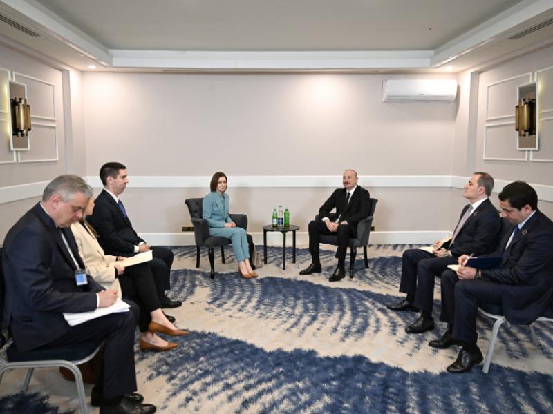 Prezident İlham Əliyevin Antalyada Moldova Prezidenti ilə görüşü olub