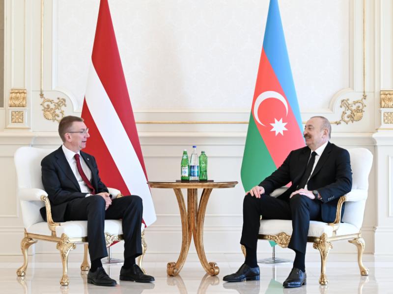 President of Azerbaijan Ilham Aliyev held one-on-one meeting with President of Latvia