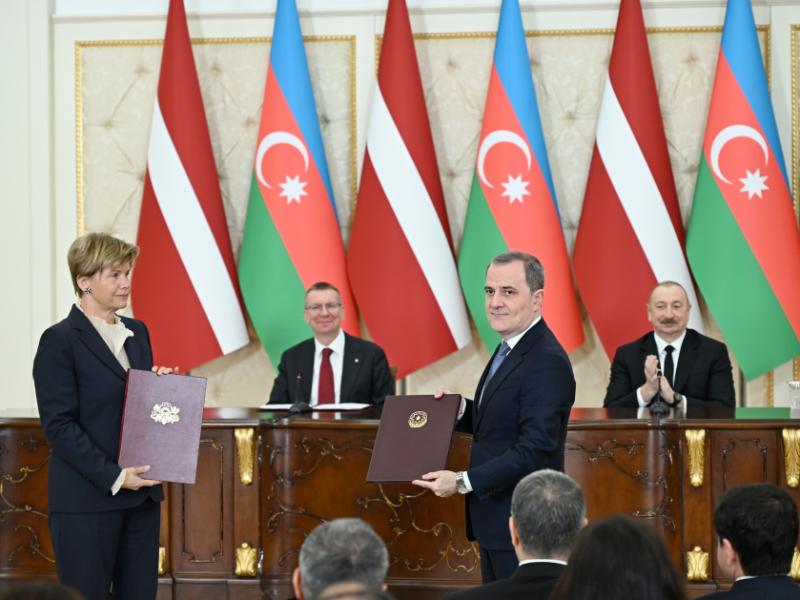 Состоялся обмен документами, подписанными между Азербайджаном и Латвией