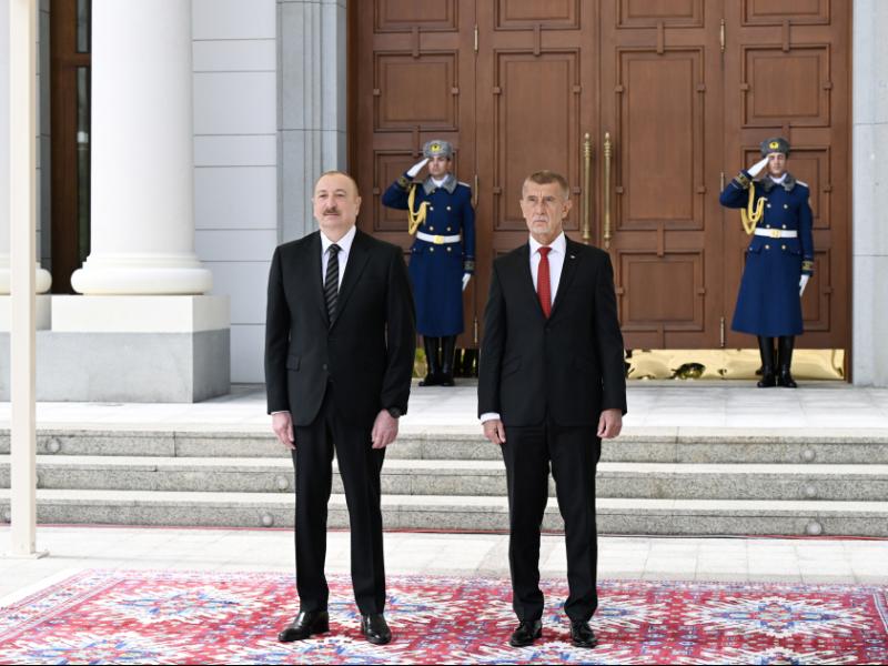 Official welcome ceremony held for Prime Minister of the Czech Republic Andrej Babiš in Gabala