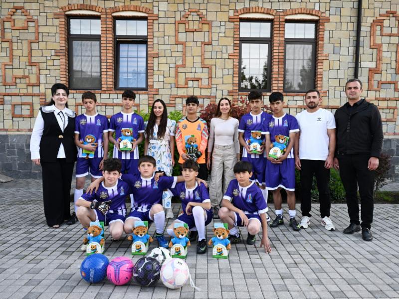 Leyla Aliyeva and Arzu Aliyeva visit Social Service Orphanage in Sheki