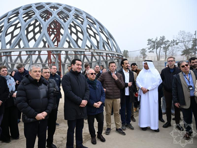 Diplomatic corps representatives view ongoing work at New Shusha Mosque