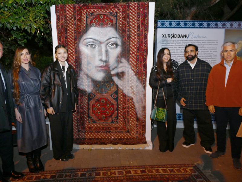 Leyla Aliyeva and Arzu Aliyeva visit International Carpet Festival
