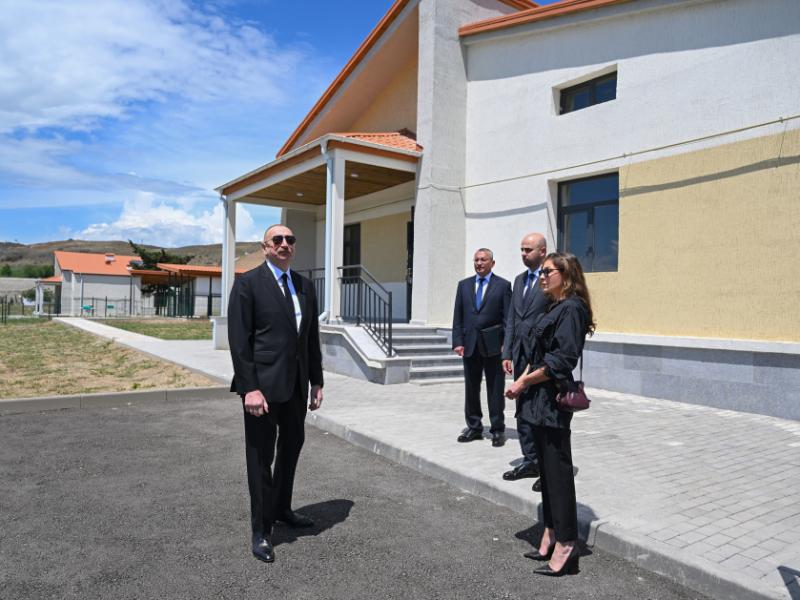 President Ilham Aliyev and First Lady Mehriban Aliyeva viewed facilities established in private houses in Shukurbeyli village