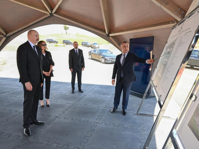 President Ilham Aliyev and First Lady Mehriban Aliyeva inspected construction of Jabrayil District Central Hospital