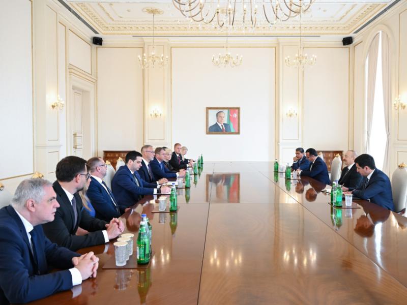 Prezident İlham Əliyev Slovakiya Milli Şurası sədrinin başçılıq etdiyi nümayəndə heyətini qəbul edib