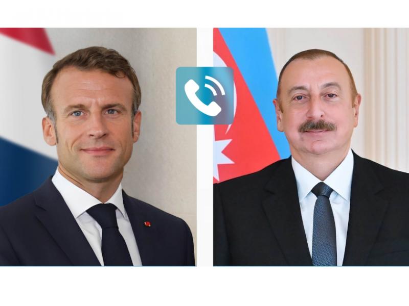 Prezident İlham Əliyevlə Fransa Prezidenti arasında telefon danışığı olub