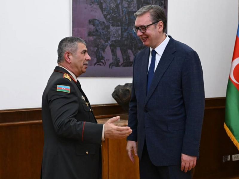 President of Serbia receives Azerbaijan’s Minister of Defense
