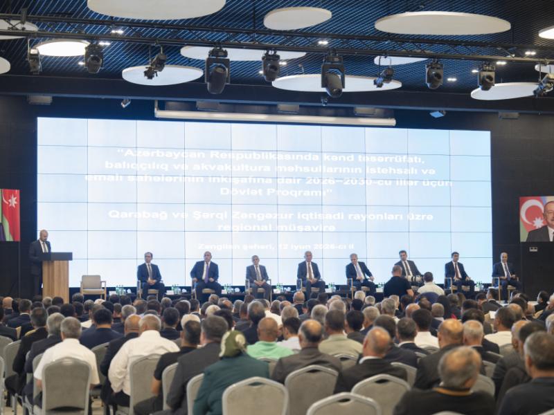 Qarabağ və Şərqi Zəngəzurda kənd təsərrüfatının 2026-2030-cu illər üzrə inkişafı müzakirə edilib