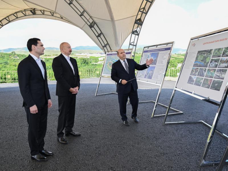 Presidents of Azerbaijan and Turkmenistan visited destroyed sites in Fuzuli city