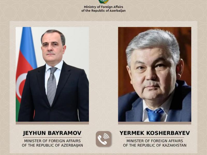 Azərbaycanın və Qazaxıstanın xarici işlər nazirləri əməkdaşlığın perspektivlərini nəzərdən keçiriblər