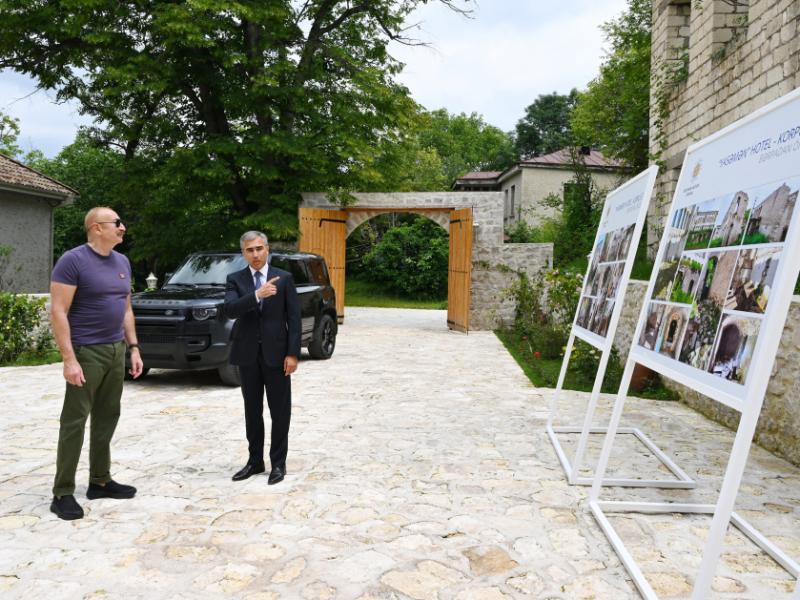 Prezident İlham Əliyev Şuşada “Yasəmən” hotelinin yeni korpusları ilə tanış olub