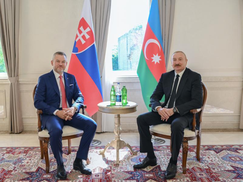 President Ilham Aliyev held one-on-one meeting with President of Slovakia in Shusha