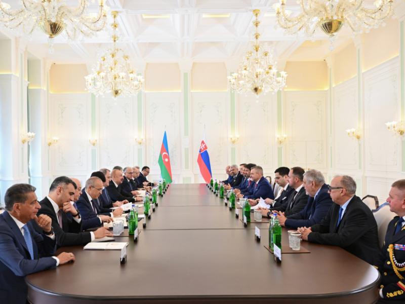 President Ilham Aliyev held expanded meeting with President of Slovakia in Shusha