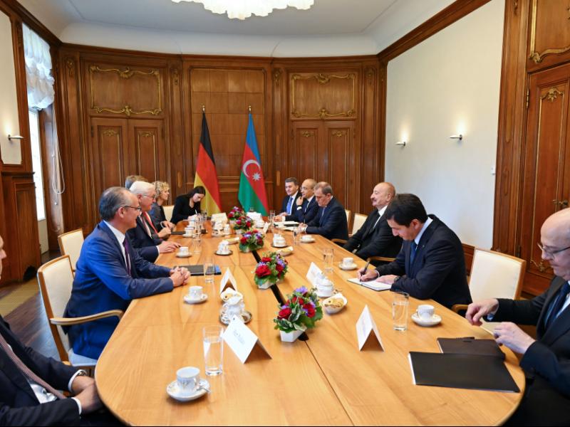 Состоялась встреча президентов Азербайджана и Германии в расширенном составе