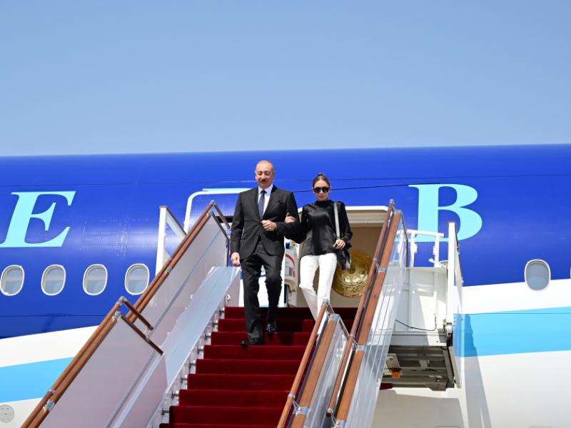 President of Azerbaijan Ilham Aliyev arrived in Kyrgyzstan on working visit