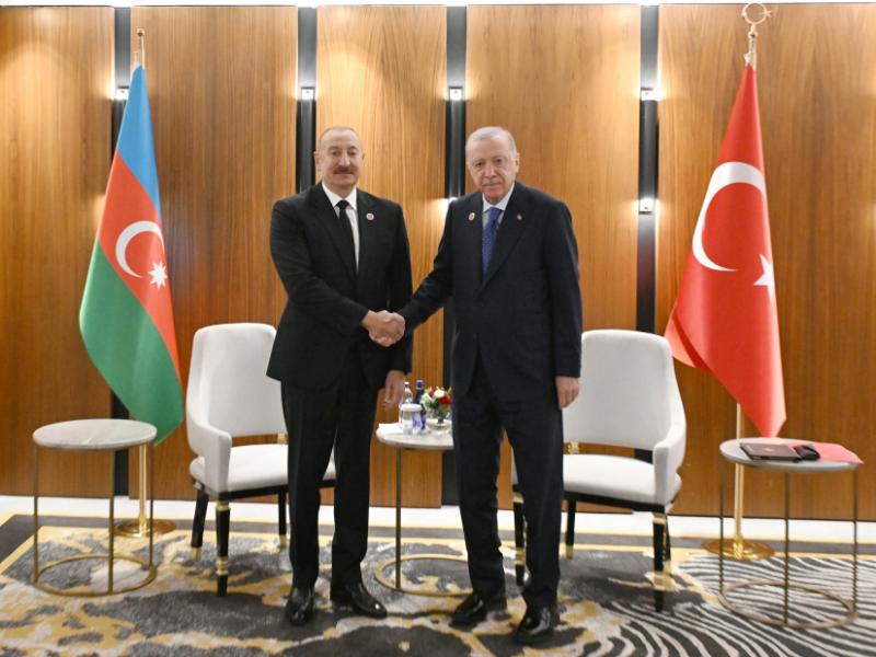 Prezident İlham Əliyevin Bişkekdə Türkiyə Prezidenti Rəcəb Tayyib Ərdoğanla görüşü olub