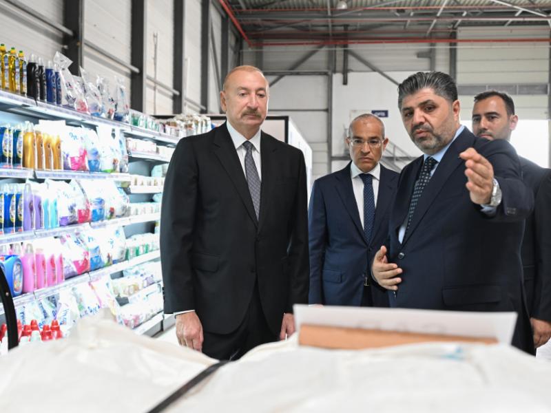 Prezident İlham Əliyev Qaradağ rayonunda kağız və gigiyenik məhsulların istehsalı müəssisəsinin açılışında iştirak edib