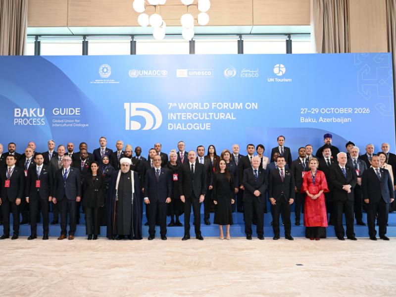 Bakıda VII Ümumdünya Mədəniyyətlərarası Dialoq Forumu işə başlayıb Prezident İlham Əliyev Forumun açılış mərasimində iştirak edib